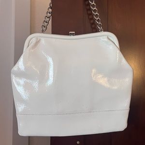 Hobo, Women’s White Patent Leather Shoulder Bag